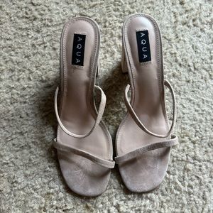 Brand new aqua thick heel Sandals
